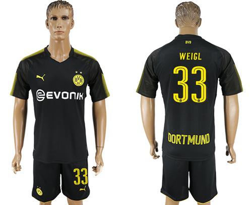 Dortmund #33 Weigl Away Soccer Club Jersey - Click Image to Close